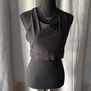 Fabletics Black Sleeveless Crop Top